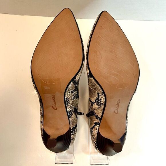 CLARKS Linvale Judith Vegan Snakeskin Bootie 8.5 W  *NEW* - Picture 11 of 14
